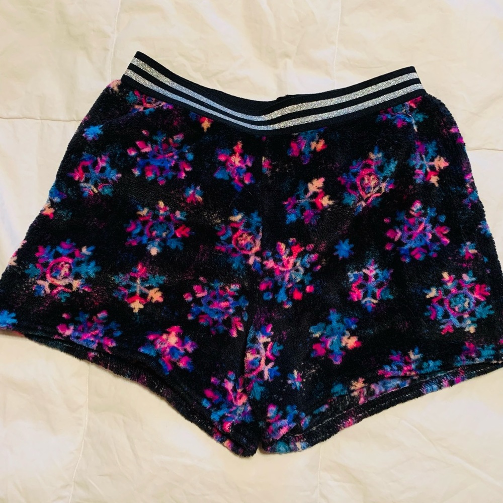 More than Magic Soft Shorts - Large - Black w/pink and blue design